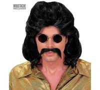 WIDMANN MILANO PARTY FASHION - Parrucca con barba, anni '70, discoteca, costumi in maschera