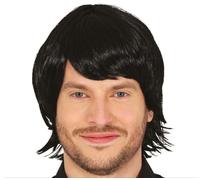 Parrucca nera uomo anni 70 80 o manga