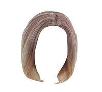 Parrucca Ombre di colori misti Parrucca corta d'oro con riccioli Parrucca sintetica naturale per le donne parrucca durevole con capelli ricci Golden Ombre parrucca per look femminili