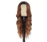 Parrucca ondulata lunga da 26 pollici for donna, attaccatura dei capelli naturale, parrucche in fibra sintetica senza colla for l'uso quotidiano Extension per Capelli(R4/30M#)