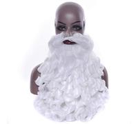 Parrucca ondulata lunga di Babbo Natale Parrucca bianca di Babbo Natale Set Parrucca Cosplay in fibra ad alta temperatura fantasia Regali di Natale Barba da 60 cm