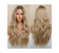 Parrucca ondulata lunga Parrucche per capelli ricci Parrucca Bionda Parrucca finta Rinfrescante Ragazze Soffice pastello Forma del viso modificata Moda Classica da donna