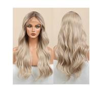 Parrucca ondulata lunga Parrucche per capelli ricci Parrucca Bionda Parrucca finta Rinfrescante Ragazze Soffice pastello Forma del viso modificata Moda Classica da donna