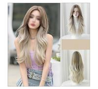 Parrucca Parrucca bionda sfumata, parrucca lunga ondulata, parrucca resistente al calore, adatta for festival musicali, feste a tema, matrimoni, concerti, appuntamenti Parrucche