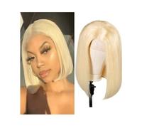 Parrucca Parrucca corta diritta da donna Parrucca for capelli umani Parrucche anteriori in pizzo Naturale for ragazze Parrucche for feste for uso quotidiano for uomo Donne