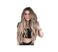 Parrucca Parrucca da donna Parrucca marrone mista bianca Parrucca ondulata soffice riccia lunga adatta for la parrucca da indossare tutti i giorni Donne