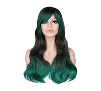 Parrucca Parrucca di capelli ricci lunghi di capelli ricci colorati della parrucca del partito di cosplay delle donne ad alta temperatura Parrucche quotidiane(02)