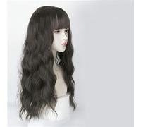 Parrucca Parrucca Femminile Naturale Set Retrò Soffice Capelli Ricci Lunghi Parrucca Con Copertura Completa Della Testa Marrone Nero