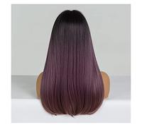 Parrucca Parrucca Lunga Diritta Con Frangia Parrucche Sintetiche Parrucche Cosplay Per Donna Parrucche Bob Lilla Viola Marrone Ombre Parrucche Grigie Per Le Donne