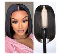 Parrucca Parrucca senza tralasciare parrucche diritte corte for capelli umani for donne parrucche senza colla parte aggiornata parrucche for capelli Parrucche quotidiane(16 inch)