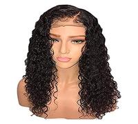 Parrucca Parrucca Sostitutiva Dei Capelli, Parrucca Ondulata Pastello, Capelli Ricci Neri Da Donna, Parrucca Corta Alle Spalle Parrucche da donna (Color : 20 inch, Size : Black)