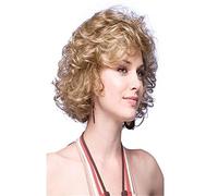 Parrucca Parrucca sostitutiva dei capelli, parrucca sintetica per capelli ricci crespi dall'aspetto naturale ondulato, parrucca ondulata pastello Parrucche da donna