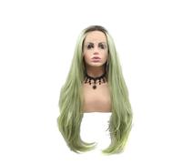 Parrucca Parrucca verde da donna Parrucca for capelli lunghi lisci Parrucca sintetica resistente al calore for parrucca for uso cosplay Donne