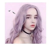 Parrucca Parrucca Viola Pastello Parrucca Di Capelli Ondulati Ricci Lunghi 25 Pollici Parrucca Sintetica Con Fibre Resistenti Al Calore Parrucche da donna