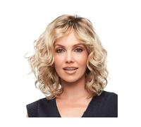 Parrucca Parrucche bionde corte for donne bianche Parrucche corte sintetiche for capelli biondi ricci naturali Donne