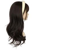 Parrucca Parrucche da donna, capelli ricci lunghi ondulati, fascia staccabile traspirante, parrucca di simulazione, parrucca sintetica ad alta temperatura Parrucche quotidiane(E)