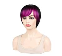 Parrucca Parrucche da donna Parrucche colorate for capelli corti e lisci Parrucche naturali Parrucche sintetiche Parrucche tagliate a pixie Parrucche da festa for uomo Donne (Color : Onecolor Onecolo