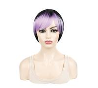 Parrucca Parrucche da donna Parrucche colorate for capelli corti e lisci Parrucche naturali Parrucche sintetiche Parrucche tagliate a pixie Parrucche da festa for uomo Donne (Color : Onecolor F)