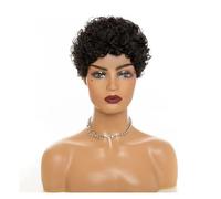 Parrucca Parrucche for capelli corti ricci for donne Parrucche ricci Parrucche for sintesi ricci africani Parrucche Cosplay Donne (Color : A)