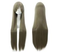 Parrucca Parrucche for capelli Volume d'aria Ad alta temperatura Morbida seta Capelli sfusi Lunghi diritti serici Parrucca sintetica for capelli a onda grande Parrucche for feste for uomo Donne (Colo
