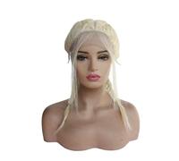 Parrucca Parrucche intrecciate fatte a mano Parrucche sintetiche for capelli lisci anteriori in pizzo for donne nere Parrucche da festa for uomo Donne