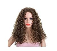 Parrucca Parrucche ondulate for capelli ricci alla moda for le donne Parrucche ricce naturali da 20 pollici Materiale in filo ad alta temperatura for parrucche for feste cosplay quotidiane Donne (Col