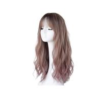 Parrucca Parrucche ondulate lunghe for le donne Parrucca sintetica for capelli ricci ondulati naturali con frangia for le donne Parrucche for feste cosplay o da indossare tutti i giorni Donne