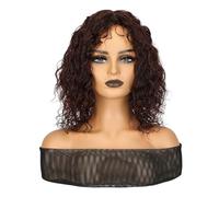 Parrucca Parrucche Parrucche corte da donna lunghe fino alle spalle Simulazione realistica Fascia for capelli Capelli ricci in lana Parrucche sintetiche alla moda Parrucche quotidiane(B)