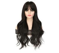 Parrucca Parrucche Parrucche for capelli lunghi da donna Naturali e realistici, soffici, ondulati, lunghi capelli ricci, moda, frangia d'aria, copricapo completo Parrucche quotidiane