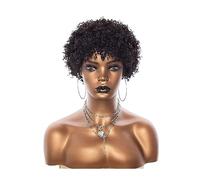Parrucca Parrucche ricce corte da donna Parrucche corte ricce di colore Parrucche Cosplay for donne africane Parrucca for feste quotidiane Donne