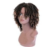 Parrucca Parrucche ricce for donne nere Parrucca riccia afro crespa con frangia Parrucca afro riccia crespa con frangia Parrucche da festa for uomo Donne