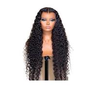 Parrucca Parrucche ricce sintetiche for donna Parrucca anteriore lunga in pizzo nero Parrucca sintetica for capelli ondulati Parrucche da festa for uomo Donne