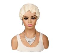 Parrucca Parrucche ricci ondulati a dito corto Parrucca retrò africana for donne nere Parrucca sintetica Parrucca taglio pixie Donne(E)