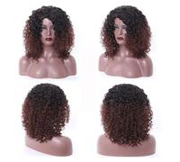 Parrucca Parrucche sintetiche for capelli ricci afro Parrucche corte Parrucca riccia corta in fibra resistente al calore for la festa di Halloween Parrucche for feste cosplay for uomo Donne(F)