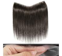 Parrucca per attaccatura dei capelli sulla fronte da uomo, 2,5X16 cm a forma di V, capelli umani, pelle sottile, trasparente, in PU, per sistemi di sostituzione della parrucca(2.5x16cm #2)
