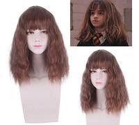 Parrucca per aumentare il volume dei capelli dopo la chemioterapia Hermione Brown Corn Hot Big Scalp Air Bangs Movie parrucca