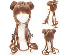 Parrucca per aumentare il volume dei capelli dopo la chemioterapia, parrucca Cosplay colore lino doppia borsa varietà di capelli [borsa staccabile Anime parrucca 278