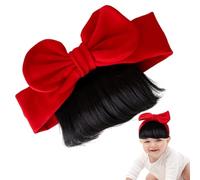 Parrucca Per Bambine Piccole,Parrucche Con Fiocco E Frangia Per Ragazze, Fasce Di Capelli - Accessori Per Capelli Diari Per Foto, Eventi, Casa E Viaggio