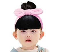 Parrucca per bambini con frangia e fiocco, parrucca per bambini con elastico delicato sulla pelle, ideale per spettacoli, feste, eventi familiari, ecc