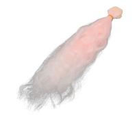 Parrucca per bambole, parrucca lunga riccia per bambole, lunghezza 25 cm, larghezza 1 m, leggera, ad alta temperatura, sfumata, bianca, rosa, per la modifica delle acconciature (ricci ondulati)