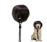 Parrucca Per Cani | Copricapo con Adattamento Regolabile e Frangia - Parrucca Cosplay Per Cani - per Halloween, Natale, Festa, Evento, Vacanza, Abbigliamento Casual Quotidiano