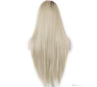 Parrucca per capelli alla moda bionda bionda senza luce capelli lunghi naturali naturali sintetici per donne oro 1pc, cura dei capelli