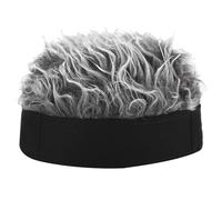 Parrucca per capelli con visiera, cappello in morbido cotone con capelli, cappello retrò e divertente con parrucca attaccata per uomo, copricapo per costume | visiere per capelli retrò | cappelli da