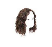 Parrucca per capelli corti con onde da donna, lunghezza 30 cm, dall'aspetto naturale, parrucca volumizzante per una maggiore pienezza aggiunge volume ai capelli (castano)