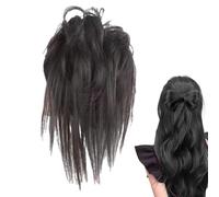 Parrucca per capelli del panino, di pannelli finti | Wig di costume elegante regolabile elastico,Fanti disordinati naturali, estensioni dei capelli coda di cavallo per uscire, donne e ragazze