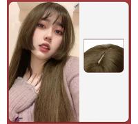 Parrucca Per Capelli Lunghi Femminili, Capelli Artificiali Naturali, Capelli Umani Completi, Set Completo Di Capelli Medio Lunghi, Set Di Parrucche Leggermente Ricci