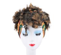 Parrucca per capelli ricci capelli corti sintetici leggeri eleganti facili indossare senza colla senza pizzo per le donne uso quotidiano regalo cosplay per feste fibra ad alta