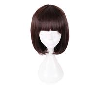 Parrucca per capelli sintetici Bungo Anime Akiko Yosano Parrucca per capelli sintetica marrone corta soffice riccia resistente al calore KUMZ5706