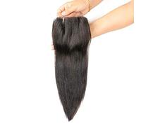 Parrucca per capelli umani 4x4straight con chiusura in pizzo nero naturale 3 pezzi parrucche per capelli umani Remy malesi parrucche per capelli umani puri non trasformati per neri e 20 pollici