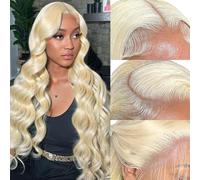 Parrucca per capelli umani 613 x 6 parrucca frontale in pizzo HD onda del corpo parrucca bionda per donne indossare e andare senza colla capelli veri densità 180% capelli vergini brasiliani 50 pollici